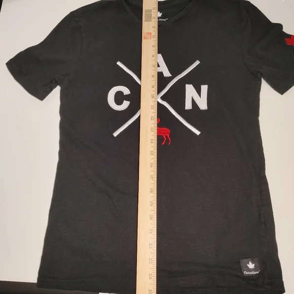 (4/$20) Men's Canada Black Short Sleeve T-Shirt Canadiana Size XS - Picture 8 of 11
